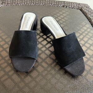 Jeffery Campbell Beaton Suede Slide Heeled Sandal Size 6